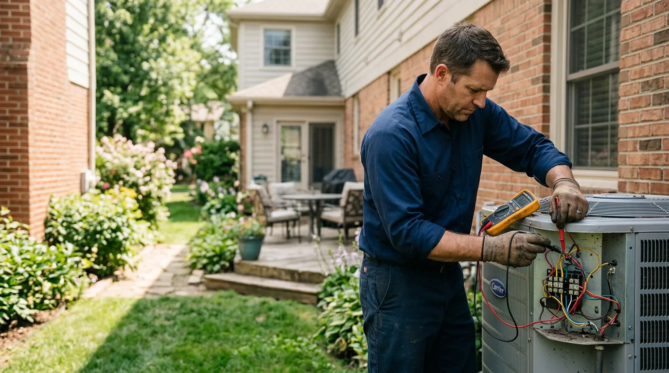 HVAC technician working near Greenville, SC